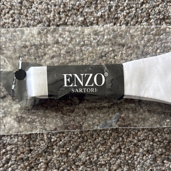 Enzo Ivory Satin Bow Tie - Picture 3 of 4